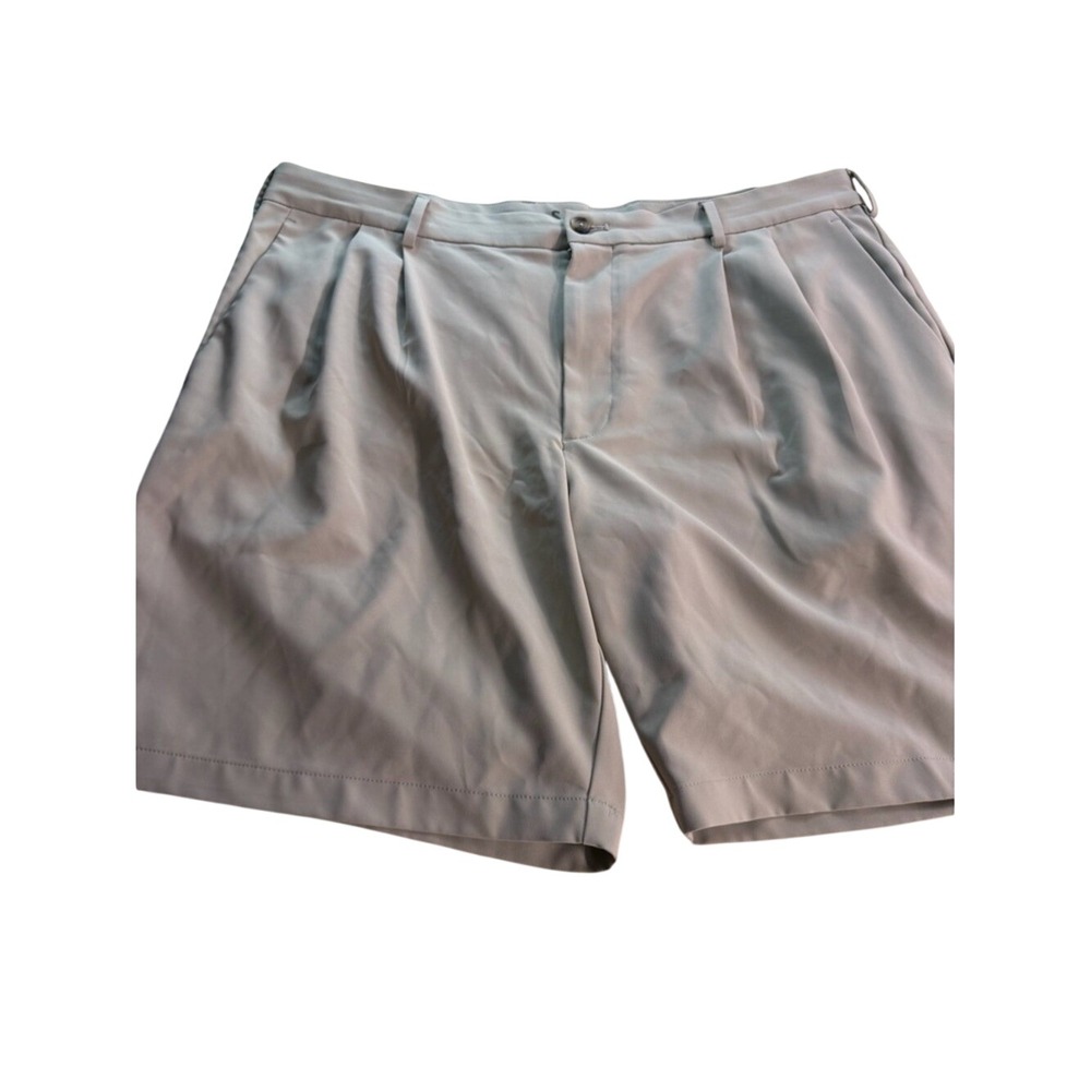 Savane Mens Shorts Size 40 Khaki Flat‎ Front Performance Golf Casual 10"